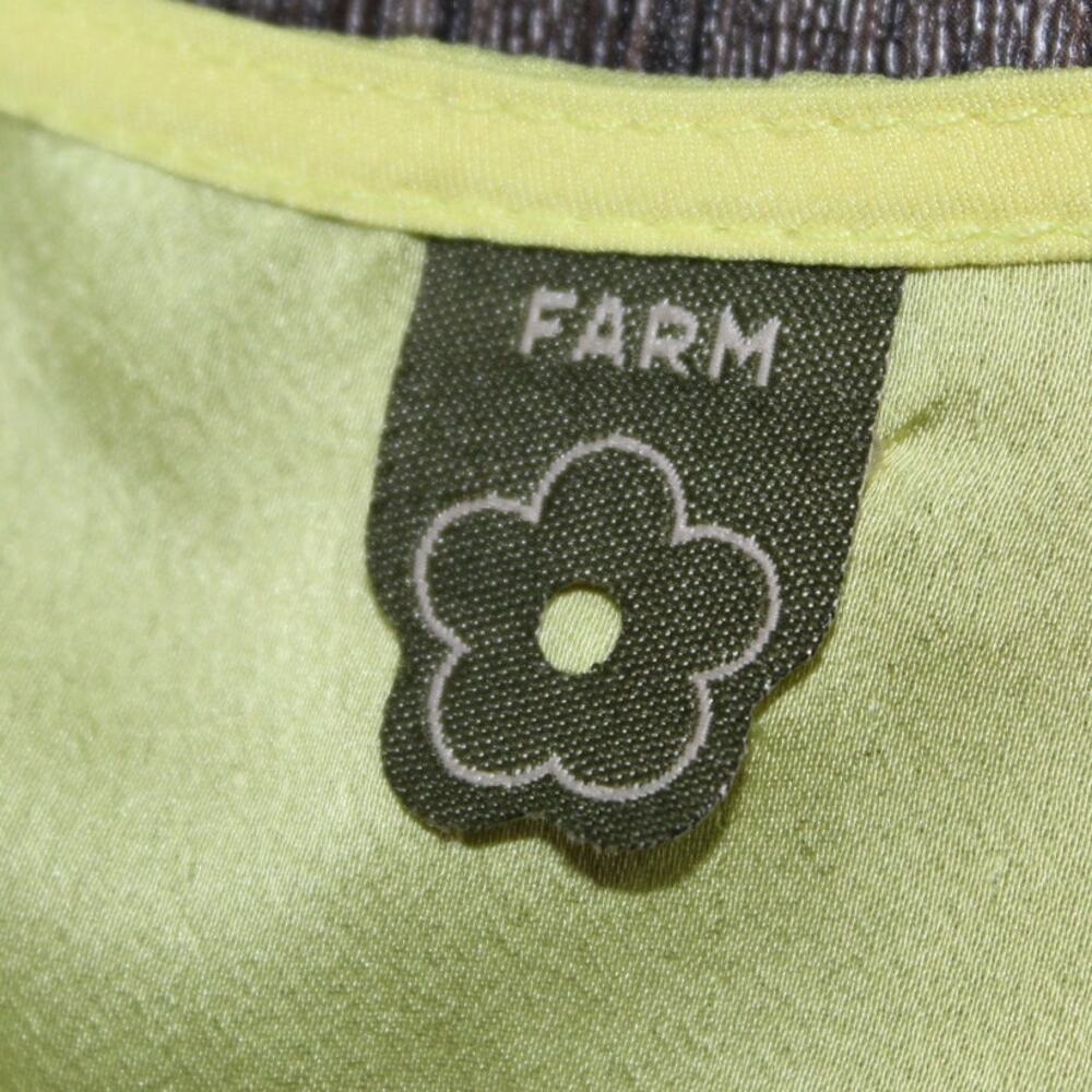 Farm Rio racerback slip dress lace trim yellow lightweight mini Small tropical - Picture 5 of 7